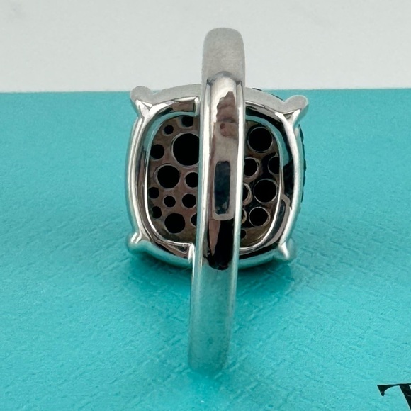 Tiffany & Co. Blue Sapphire Sugar Stack Ring 18k White Gold - Picture 12 of 14